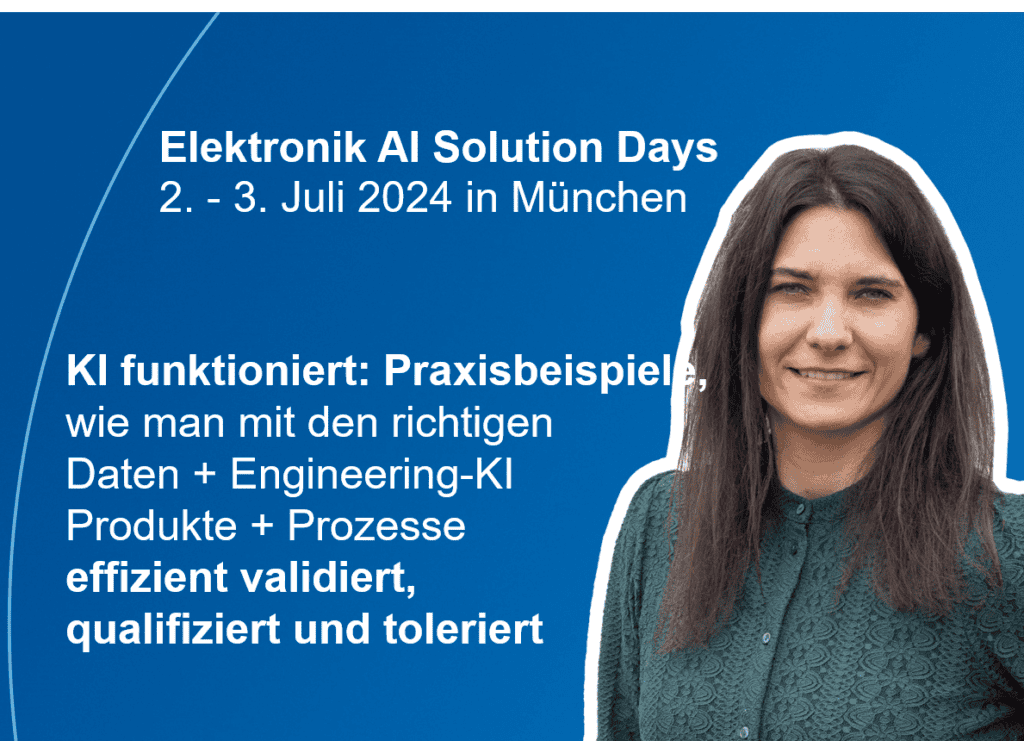 Elektronik AI Solution Days 2024 - Vortrag von Chiara Welz